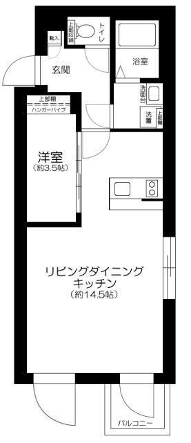 LE NID 日本橋(1LDK/2階)の間取り写真