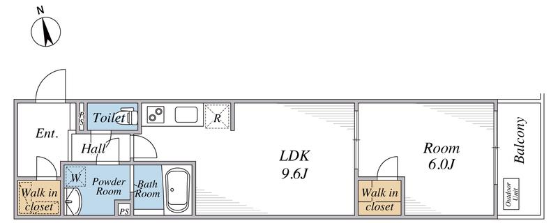リブリ・GRANDE Ⅶ(1LDK/1階)の間取り写真