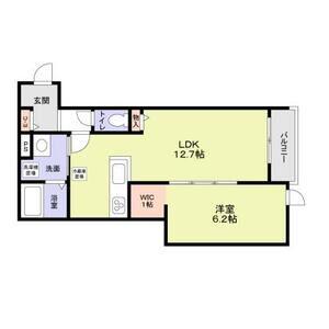 ヒンメルブラウ 野方(1LDK/2階)の間取り写真