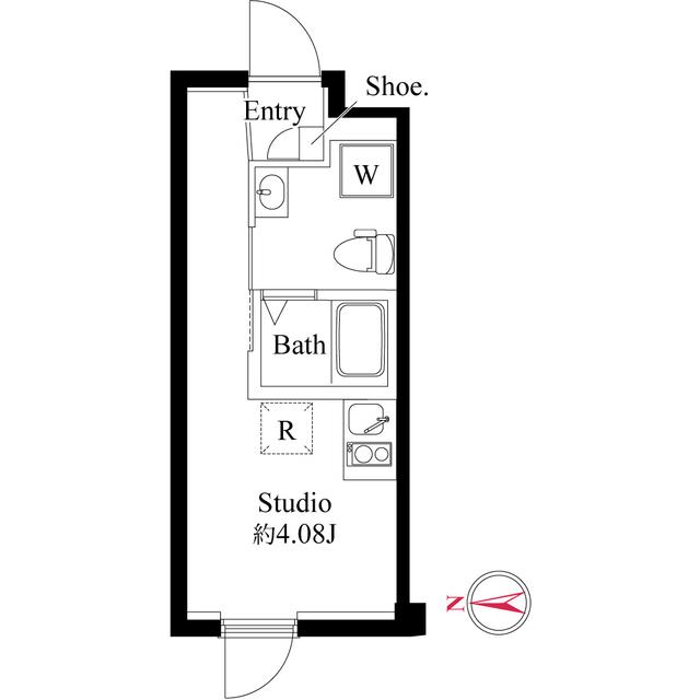 ファーヴァル代々木上原(ワンルーム/3階)の間取り写真