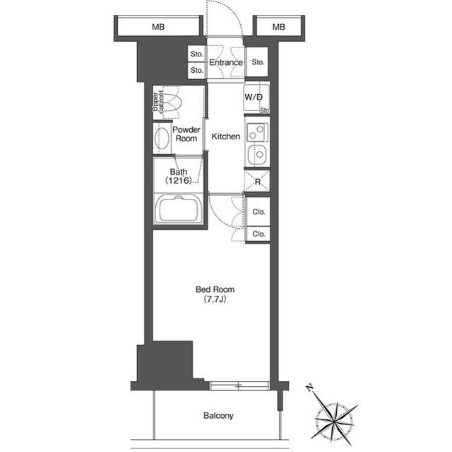 東京ポートシティ竹芝 レジデンスタワー(1K/3階)の間取り写真