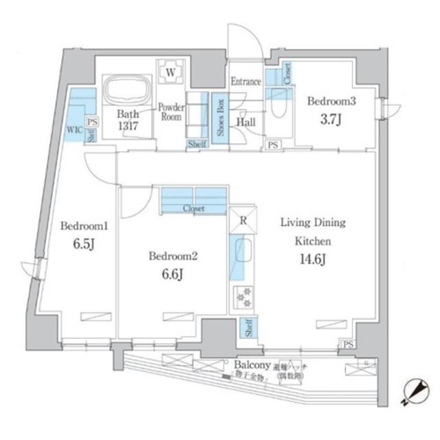 デュオフラッツ板橋大山(3LDK/6階)の間取り写真