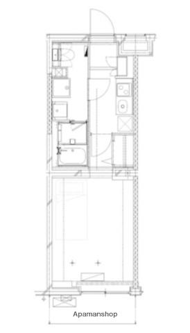 GENOVIA二子新地(1K/1階)の間取り写真