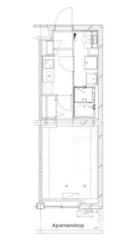 GENOVIA二子新地(1K/1階)の間取り写真