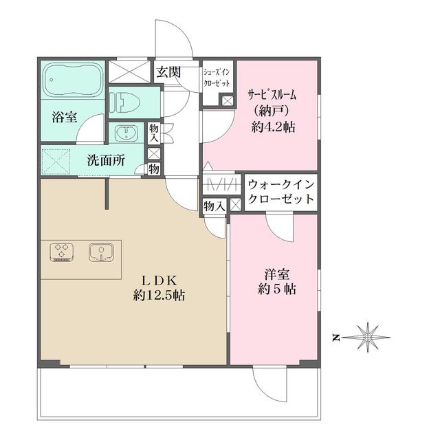 LA PERLA JIYUGAOKAⅡ(1SLDK/2階)の間取り写真