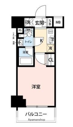 マイナビSTAY大井仙台坂テラス(1K/4階)の間取り写真