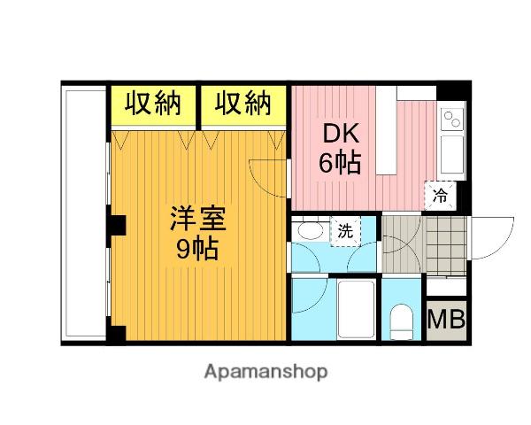 ラ・プルミエール(1DK/3階)の間取り写真