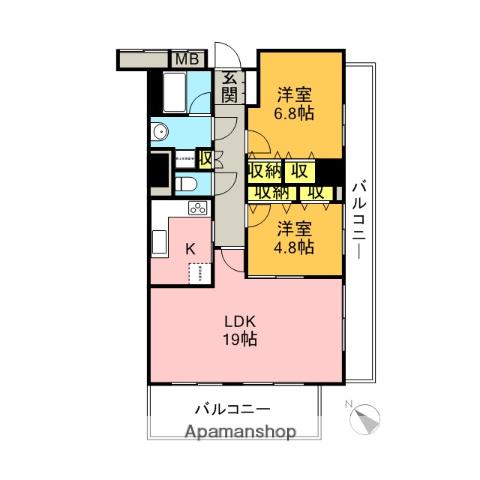 グランピラー高井戸 10階階 間取り