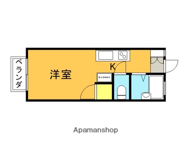 ニムロス(ワンルーム/1階)の間取り写真