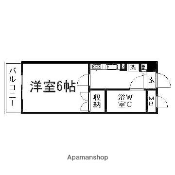 吉祥寺一号館(1K/1階)の間取り写真