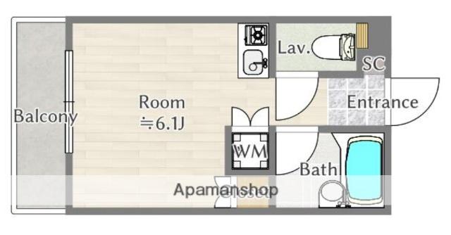 レジデンス久我山(ワンルーム/2階)の間取り写真