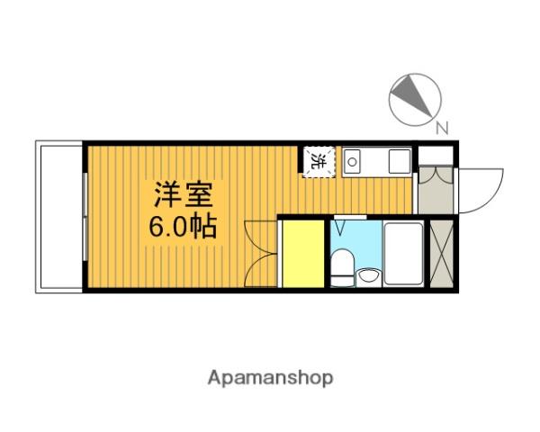 グレイス国分寺(ワンルーム/1階)の間取り写真