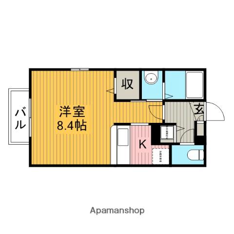 ネオアージュ吉祥寺(ワンルーム/2階)の間取り写真