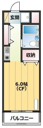 シルキーコーポ荻窪(1K/2階)の間取り写真