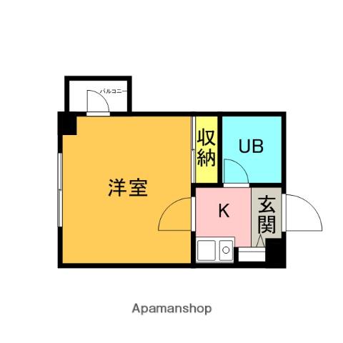 ニチエーイン武蔵野(ワンルーム/4階)の間取り写真