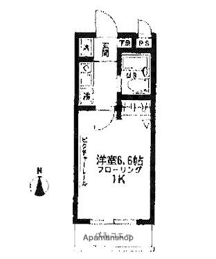 スカイコート久我山(1K/3階)の間取り写真