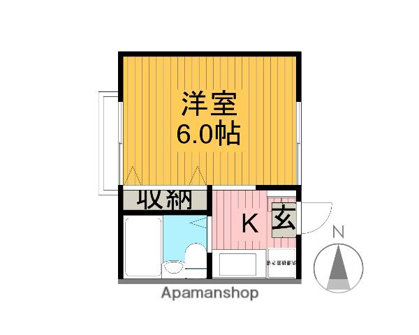 グリーンハイツ(1K/1階)の間取り写真