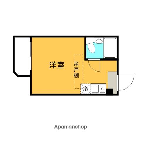 荻野ハイツ(ワンルーム/2階)の間取り写真