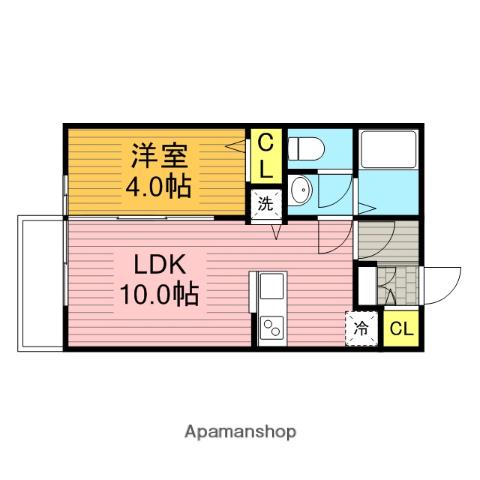 ラテール・ブリエ(1LDK/2階)の間取り写真
