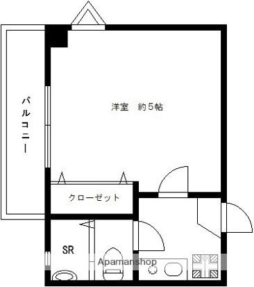 レイディアンス(1K/2階)の間取り写真
