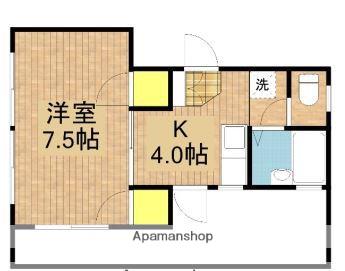 健生ビル(1K/5階)の間取り写真