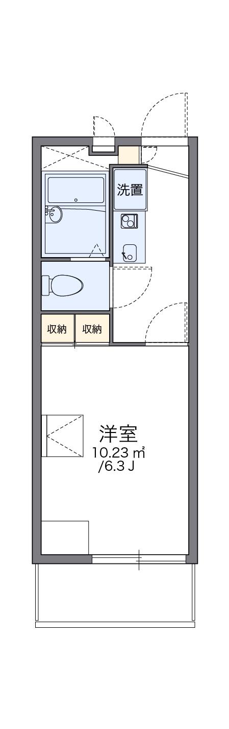 レオパレス光が丘(1K/3階)の間取り写真