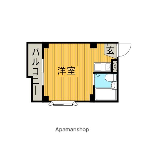 のんびりハウスその2(ワンルーム/4階)の間取り写真