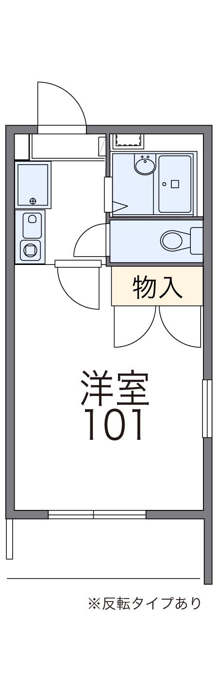 レオパレスASAGAⅠ(1K/1階)の間取り写真