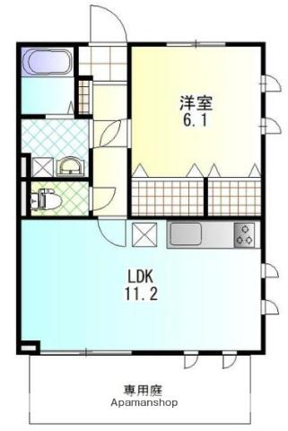 セリジエ久我山(1LDK/1階)の間取り写真