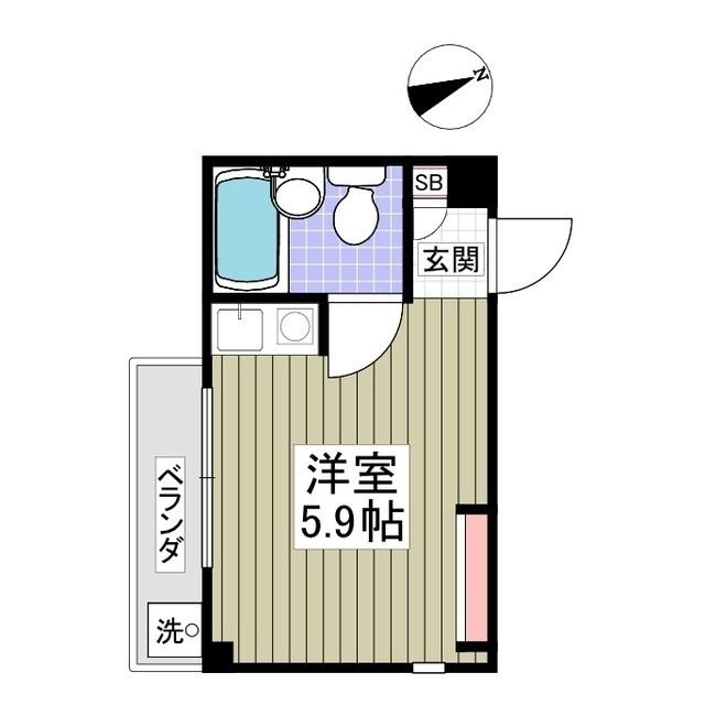 VILLA石神井(ワンルーム/2階)の間取り写真