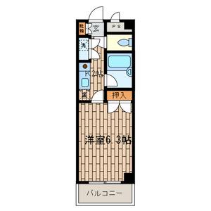 ビレッジコア八王子(1K/3階)の間取り写真