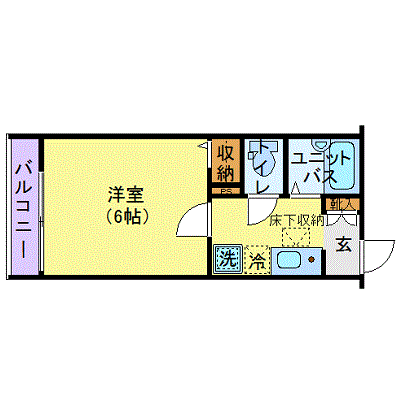 フェリーチェ阿佐ヶ谷Ⅴ(1K/1階)の間取り写真