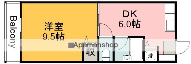 コテージ神代(1DK/2階)の間取り写真