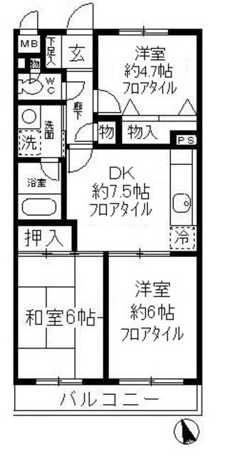 シャンボール武蔵野 2階階 間取り