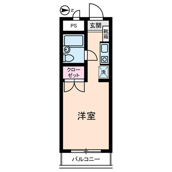 ダイホープラザ井荻(ワンルーム/4階)の間取り写真