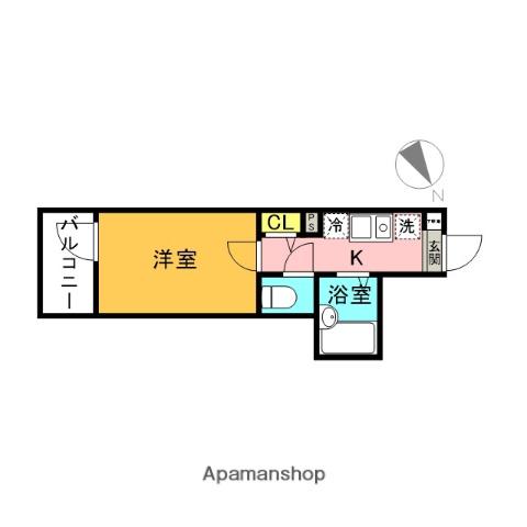 BLOOM吉祥寺(1K/1階)の間取り写真