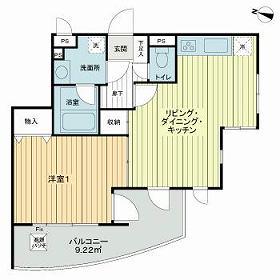 ライオンズシティ荻窪(1LDK/5階)の間取り写真