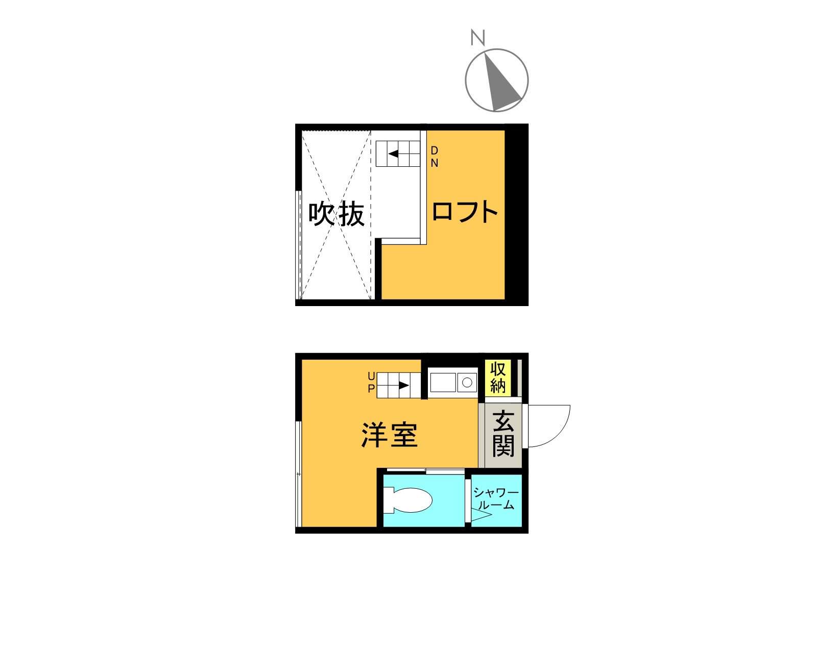 MARUI TOCLUS 西荻窪(ワンルーム/1階)の間取り写真