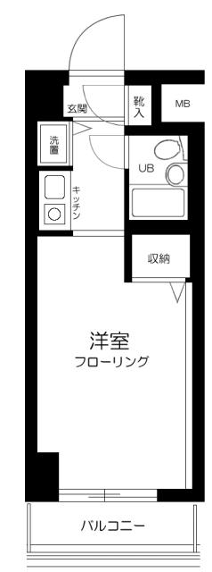 メイツ井荻(1K/5階)の間取り写真
