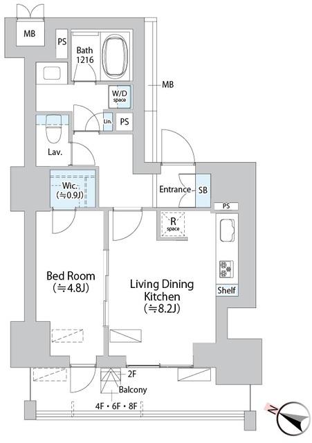 イストワール阿佐ヶ谷(1LDK/3階)の間取り写真
