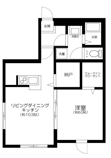 上北沢5丁目計画(1LDK/2階)の間取り写真