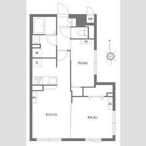 エルファーロ三軒茶屋2(2LDK/4階)の間取り写真