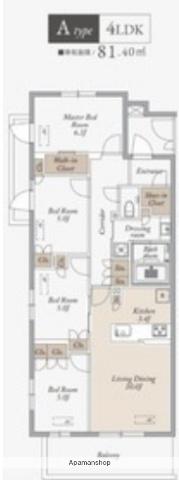 KDXレジデンス武蔵境Ⅱ(4LDK/2階)の間取り写真