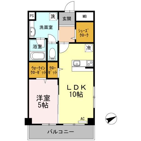 アーブルクロシェット(1LDK/2階)の間取り写真