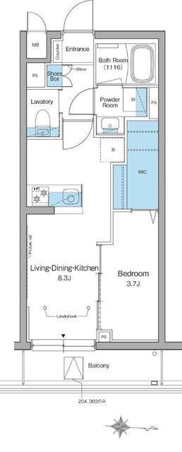 ルフォンリヴェント杉並永福(1LDK/2階)の間取り写真