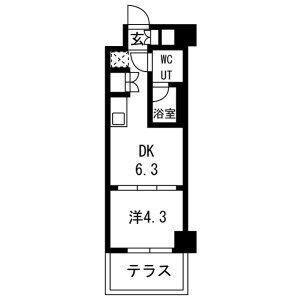 スパシエ幡ヶ谷(1DK/1階)の間取り写真