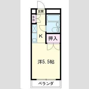 パールマンション柳沢(1K/1階)の間取り写真
