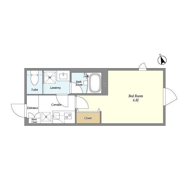 ネオアーバンレジデンス方南町(1K/1階)の間取り写真