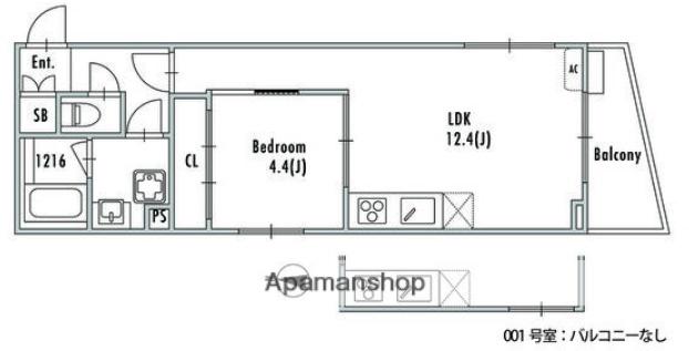 GRANPASEO 阿佐ヶ谷Ⅱ(1LDK/B1階)の間取り写真
