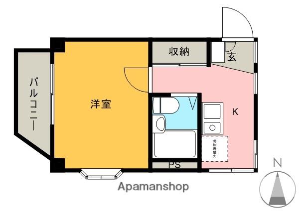 トキワマンション(1K/3階)の間取り写真